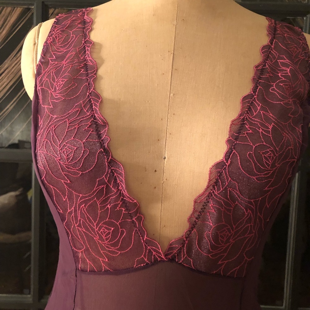 Vintage Fredericks of Hollywood V Lace Bodysuit
